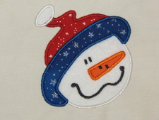 Snowman Face Applique - FREE